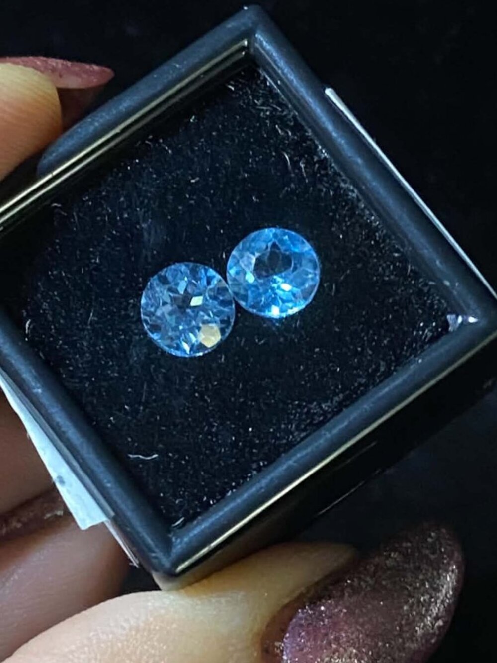 Natural Blue Topaz Round Cut Loose Gemstone December Birthstone